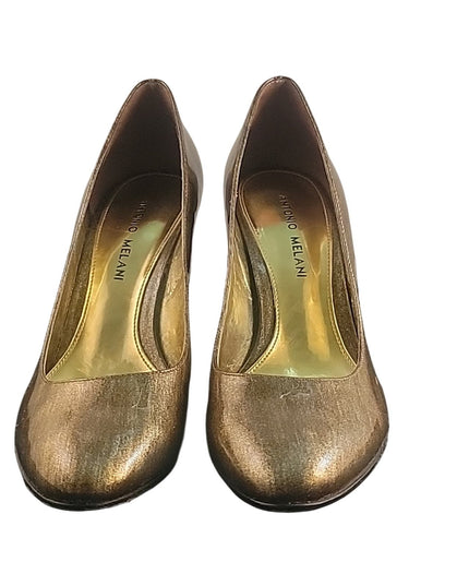 ANTONIO MELANI | Gold Leather High Heel | sz 7.5m