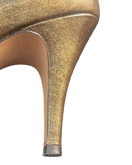 ANTONIO MELANI | Gold Leather High Heel | sz 7.5m