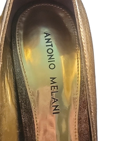 ANTONIO MELANI | Gold Leather High Heel | sz 7.5m