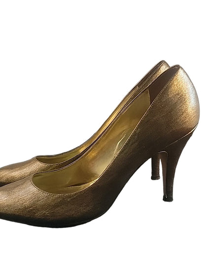 ANTONIO MELANI | Gold Leather High Heel | sz 7.5m