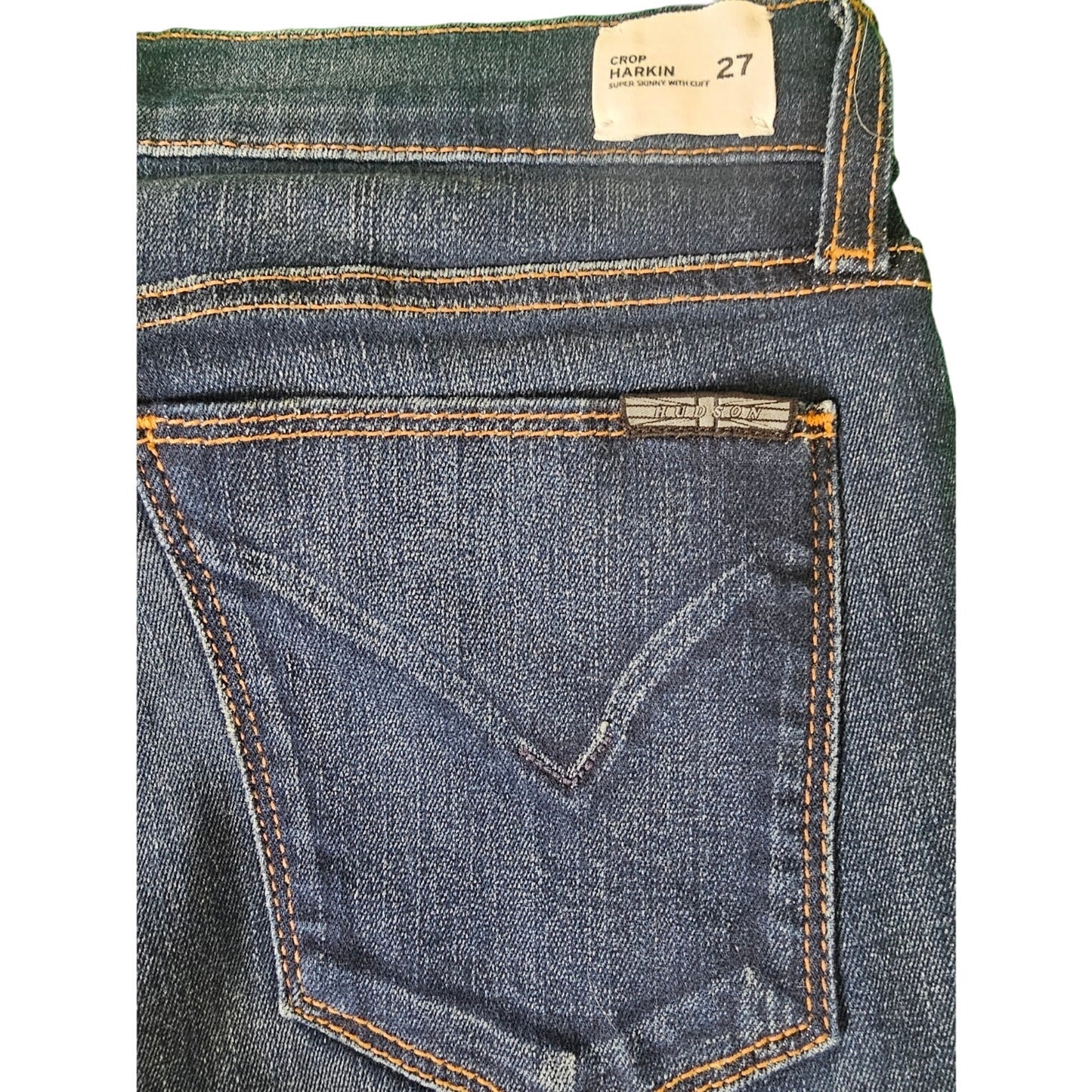 New Women's Hudson Jeans | Size 27 | Harkin Super Skinny Crop w/ Cuff | Blue