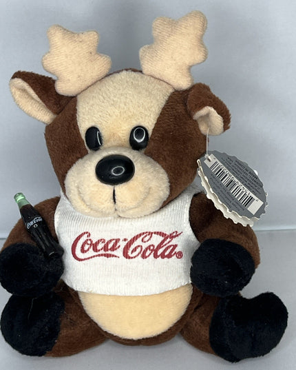 Coca Cola Reindeer in Shirt Bean Bag Plush Stuffed Animal Style # 0133 - 5”