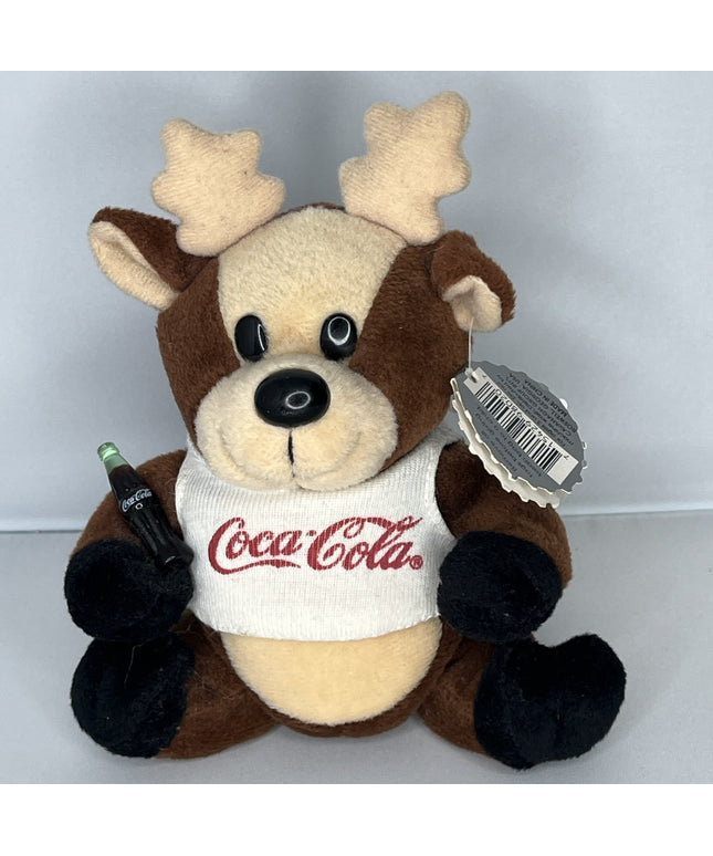 Coca Cola Reindeer in Shirt Bean Bag Plush Stuffed Animal Style # 0133 - 5”