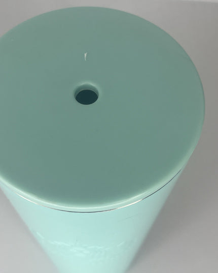 Starbucks Teal Aqua Light Blue Metal Tumbler Cold Cup 16oz - No Straw-