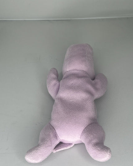 VTG Ty Beanie Babies Happy The Hippo 1993 Purple Bean Bag Stuffed Animal 9”