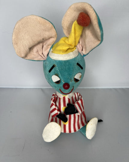 Vintage Dream Pets R. Dakin Blue Mouse Night Cap - Japan