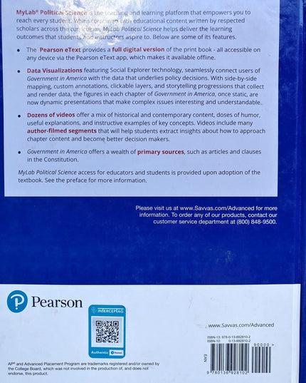 Government In America: People, Politics, & Policy 2020 Presidential Election Ed