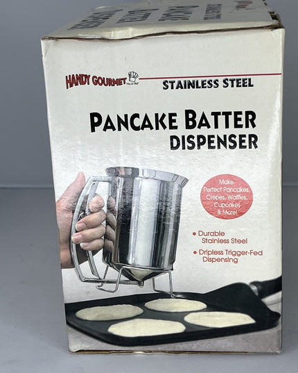 Handy Gourmet Pancake Batter Dispenser- Gourmet Stainless-Steel Pourer- 3 Cups