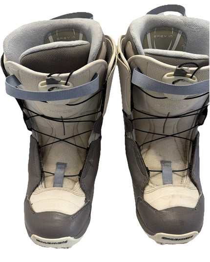 Salomon Kalitan Womens Grey and White Snowboard Boots Size US 9 Auto fit +