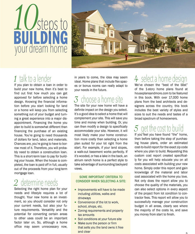 Best-Selling 1-Story Home Plans, Updated 4th Edition: Over 360 Dream-Home Plans