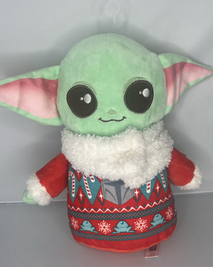 Star Wars BABY YODA GROGU 8.5" PLUSH w/ Christmas Holiday Sweater NWT