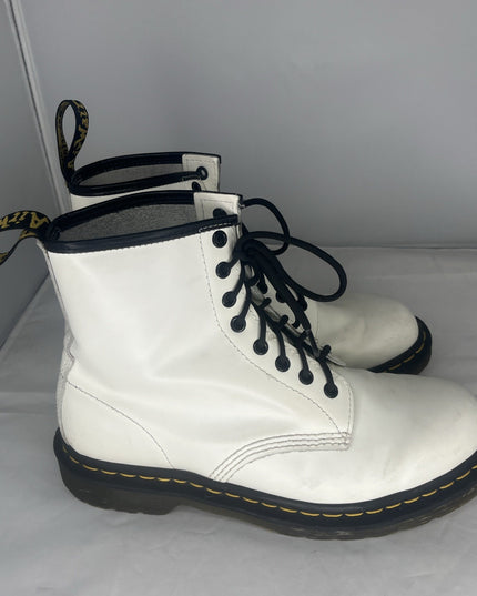 Dr Martens Mens Leather White 11822 Lace Up Boots Size 9M/10L