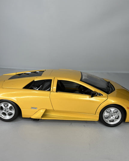 Burago Lamborghini Murciélago Car - Yellow - Scale 1/18 - Made In Italy