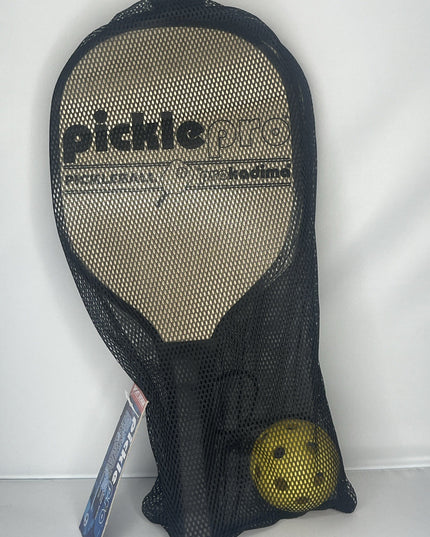 Picklepro Pickle Ball Racquets (2) Ball, Mesh Carry Bag Prokadima Wood Construct