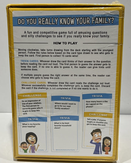 Do You Really Know Your Family? Game NEW Factory Sealed Family Trivia