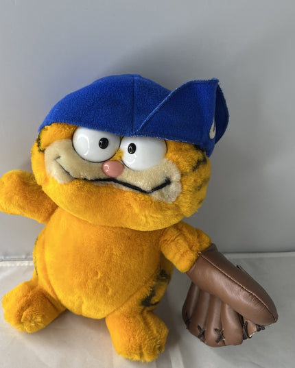 Fun Farm Dakin 1981 Vintage Baseball Hero GARFIELD CAT 8" Plush Stuffed Animal