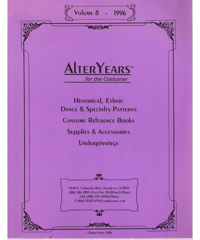 AlterYears for the Customer: Historical, Ethnic, Dance and Specialty Patterns,