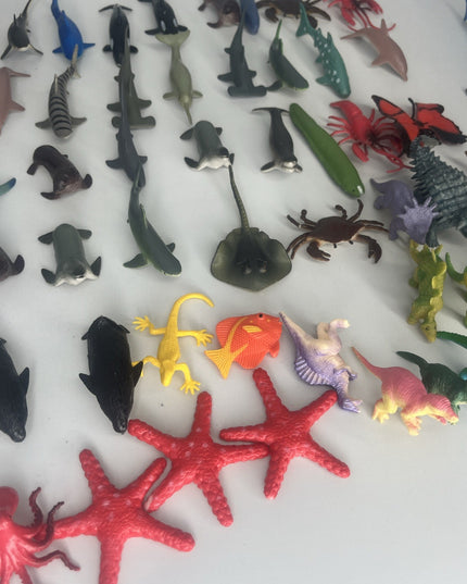Lot of 60 Unbranded 1” Animal Figurines