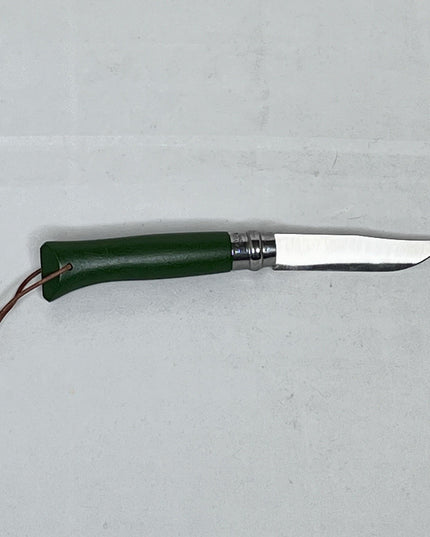 Opinel No. 8 Folding Pocket Knife Green Twist Lock Made in France