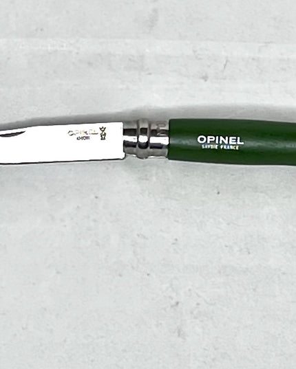 Opinel No. 8 Folding Pocket Knife Green Twist Lock Made in France