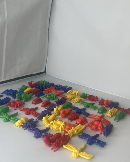 Lot Of 65 Unbranded Insect And Spider Rubber Plastic Figures 1” X 1.5”