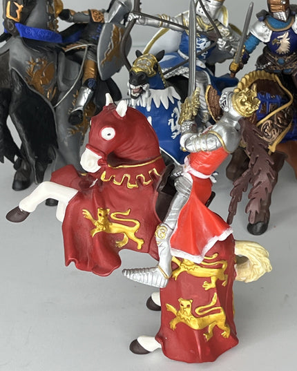 Set Of 5 Papo Knights On Horseback 2005-2014