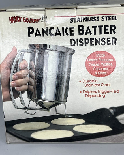 Handy Gourmet Pancake Batter Dispenser- Gourmet Stainless-Steel Pourer- 3 Cups