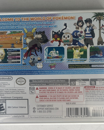 Pokémon Moon (Nintendo 3DS, 2016) - Case Only. No Manual Or Cartridge