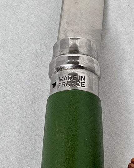Opinel No. 8 Folding Pocket Knife Green Twist Lock Made in France