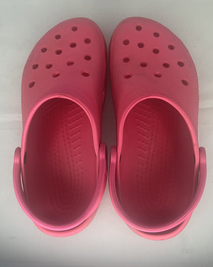 Pink Crocs Women’s Size 10 Classic Slip On Water-Friendly Clogs