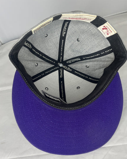 mitchell and ness Utah Jazz Hat - Size 7 3/8 - Gray, Black, And Purple
