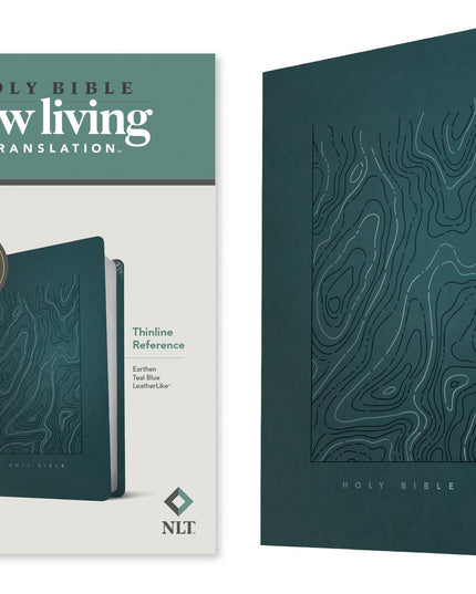 NLT Thinline Reference Bible, Filament Enabled (LeatherLike, Earthen Teal Blue,