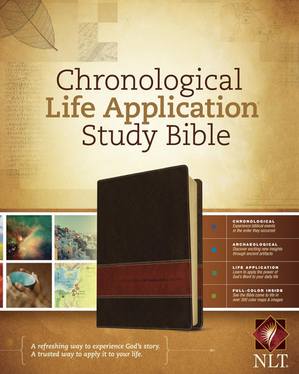 NLT Chronological Life Application Study Bible, TuTone (LeatherLike, Brown/Tan)