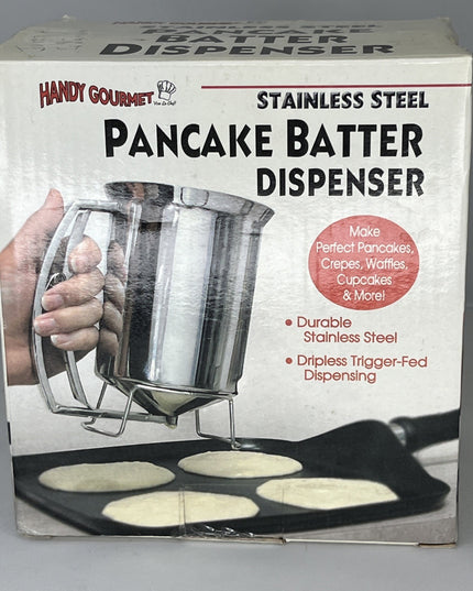 Handy Gourmet Pancake Batter Dispenser- Gourmet Stainless-Steel Pourer- 3 Cups