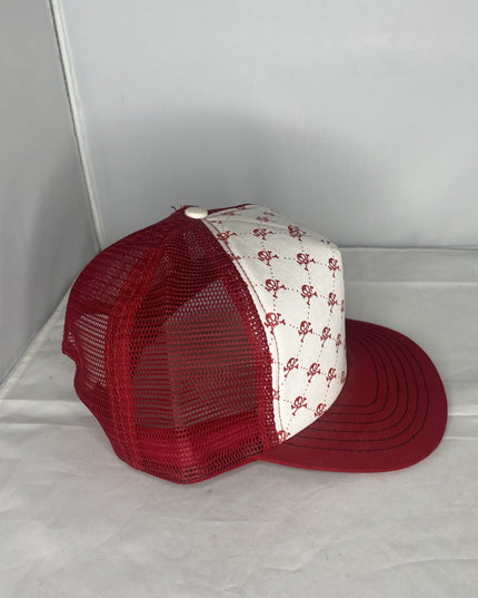 Vans Crossbones Trucker Hat SnapBack - Red And White
