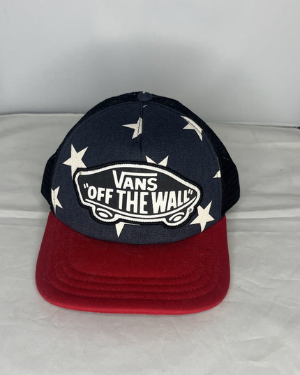Vans 'Off the Wall' Red and Blue With White Stars  Snapback Skater Hat