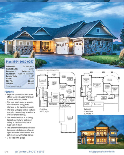 Best-Selling 1-Story Home Plans, Updated 4th Edition: Over 360 Dream-Home Plans
