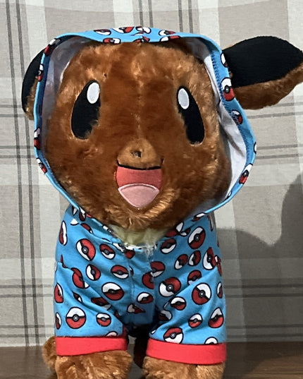 Build A Bear 13” Eevee Pokemon Plush Stuffed Animal W/Pokeball Sleeper Pajamas