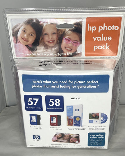 HP Photo Value Pack - hp 57 + 58 Tricolor Inkjet Print Cartridge, 17 ml