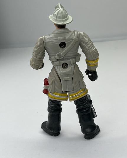 Chap Mei Fire Chief Plastic Action Figurine Fireman Posable Arms Legs