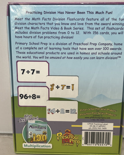 Meet The Math Facts Division Flashcards