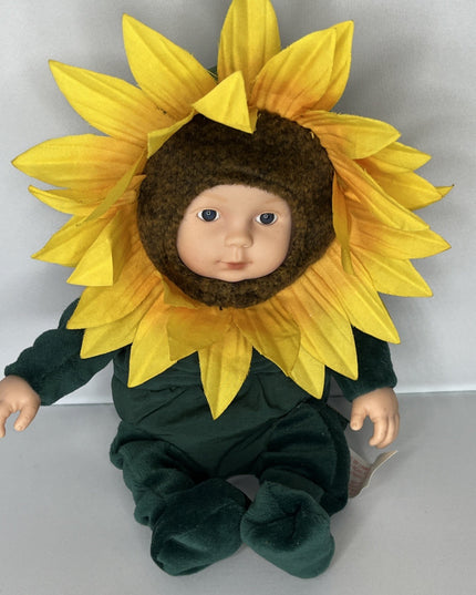NEW Baby Sunflower 2001 Anne Geddes Yellow SunFlower Collectible Plush Doll 8"