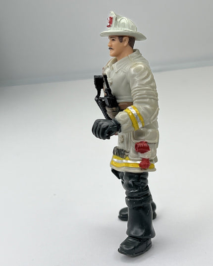 Chap Mei Fire Chief Plastic Action Figurine Fireman Posable Arms Legs