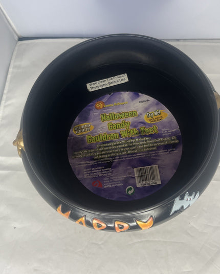 Gemmy HALLOWEEN Talking Candy CAULDRON motion TRICK or TREAT Smell My Feet Bowl