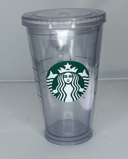 Starbucks Clear Grande Acrylic Cold Cup Double Walled Tumbler 16 oz - No Straw