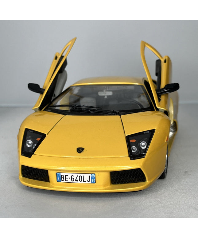 Burago Lamborghini Murciélago Car - Yellow - Scale 1/18 - Made In Italy