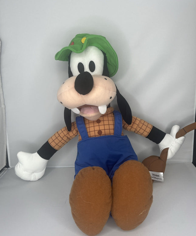 Disney GOOFY Gone Fishing Pole Plush Stuffed Animal 17"