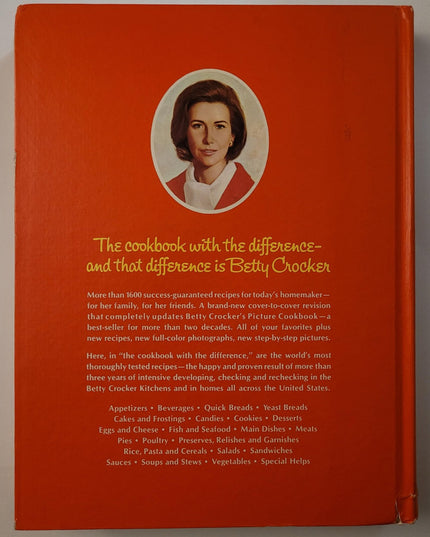 BETTY CROCKER'S COOKBOOK (Red Clothbound Hardcover with "pie cover")
