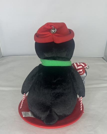 Hallmark Snowtime Jingle Pals Plush Penguin Animated Sledding Musical Works