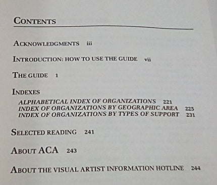 Money for Visual Artists